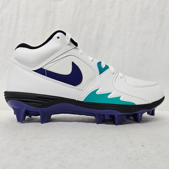 Jordan Stadium 90 Low TD‎ Football Cleats HQ0210-105 White Purple Men Size 9 main image 6